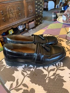 Nunn Bush Men’s Black Leather Dress Tassle Shoes Size 10.5 M EUC - Picture 1 of 8