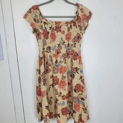 Maurices Dress Womens M Cottagecore Farm Floral Smocked Feminine Milkmaid Ruffle - Image 1 of 4