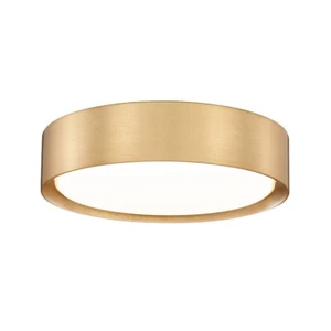 Z-Lite Kawan 1 Light 12" Flush Mount, Modern Gold/Frosted - 1014F12-MGLD-LED - Picture 1 of 1