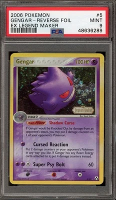 Pokemon Gengar EX Legend Maker Reverse Holo Rare #5 PSA 9 Mint - Image 1 of 2