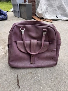Equipaje de viaje vintage American Tourister púrpura con cremallera Ms8 - Imagen 1 de 15