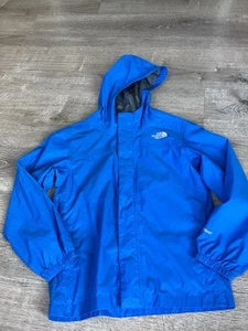 The North Face Jacket Boys Medium Blue HyVent Lightweight Rain Coat Full Zip M - Picture 1 of 8