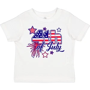 Inktastic 4th Of July Fireworks Stars And American Flag Toddler T-Shirt Fourth - Picture 1 of 6