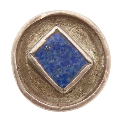925 Пробы винтажное кольцо лазурит геометрический дизайнерский размер 8 RG33744 - Изображение 1 из 4
