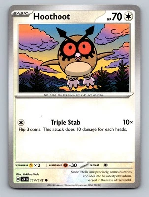 SV07: Stellar Crown #114/142 Hoothoot - Image 1 of 2