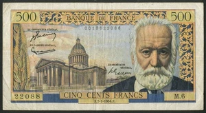 France: Banque de France, 500 francs, 7-1-1954, (Pick 133a), Good F - Picture 1 of 2