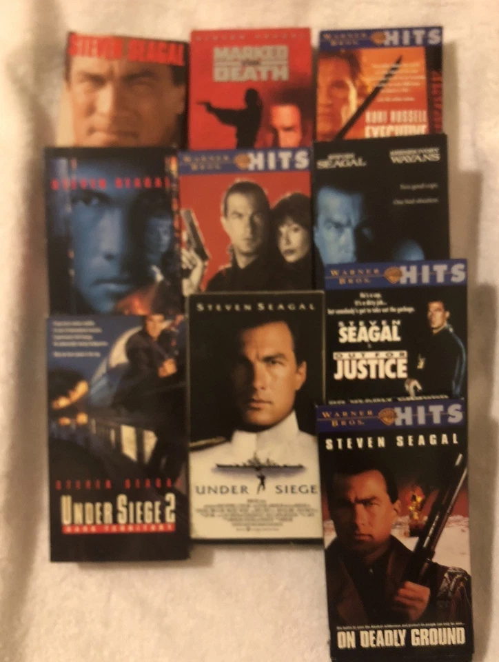 Steven Seagal VHS Lot x 10 - Under Siege, Hard to Kill, Glimmer man - Image 1 of 4