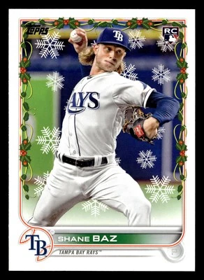 Shane Baz 2022 Topps Holiday #HW41 Tampa Bay Rays ROOKIE - Image 1 of 2