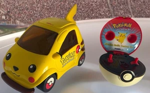 Vintage Pokémon Pikachu RC Car Remote Control & Poke Ball - Works B - Picture 1 of 24