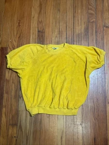 vintage 1960s 1970s sears robuck terry cloth short sleeve sweatshirt Made In USA - Picture 1 of 4