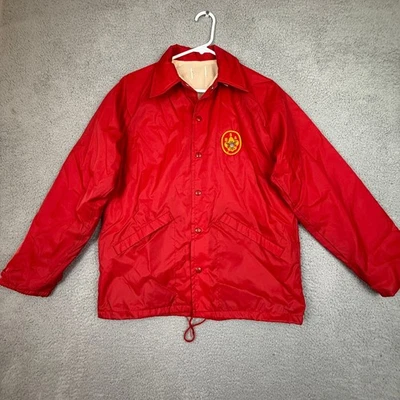 Vintage BSA Boy Scouts Of America Red Uniform Jacket Coat Medium - Image 1 of 4