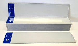 50 KFZ-Kennzeichen Nummernschilder einzeilig unbedruckt Aluminium 520x110 mm NEU - Bild 1 von 4