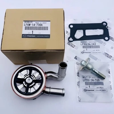 OEM Mazda 3 5 6 CX-7 Updated Oil Cooler Kit LF6W-14-700A Hardware Genuine New - Image 1 of 4