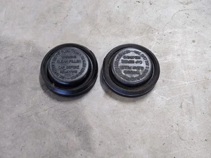 85 Corvette PAIR BRAKE MASTER FLUID CYLINDER CAPS Rubber 84 91 GM - Picture 1 of 3