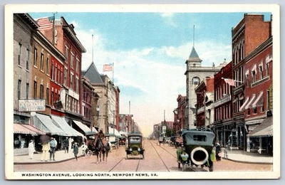 Newport News Virginia~Washington Avenue North~Rexall Store~Hotel~Supplies~1920s - Image 1 of 2