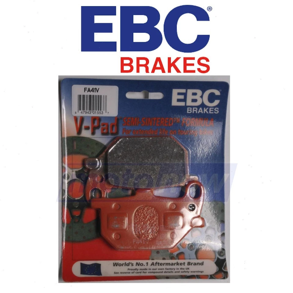 EBC Front Right Semi-Sintered V Brake Pads for 1978-1979 Yamaha XS750S - jg Foto 1 de 4