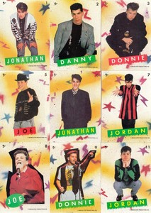 NEW KIDS ON THE BLOCK 1990 TOPPS COMPLETE STICKER SET OF 11 MU