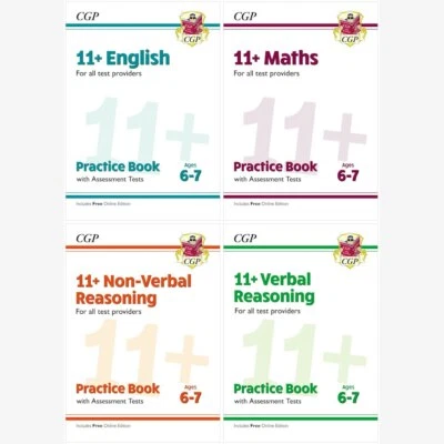 11+ Practice & Assessment Tests 4-Book Pack Ages 6-7 CGP with Answers NEW - Image 1 of 4