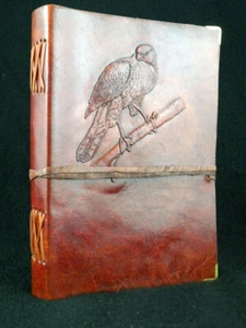 Diario de cuero hecho a mano Cooper's Hawk A5 diario de observador de aves - Imagen 1 de 8