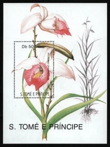 Santo Tomé y Príncipe 1991 - Bloque medio 261 ** - Estampillada sin montar o nunca montada - Flores / Flores - Imagen 1 de 1