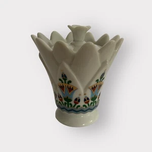 Jarrón vintage de baratija Elizabeth Arden tesoros de los faraones punta pequeña con tapa - Imagen 1 de 5