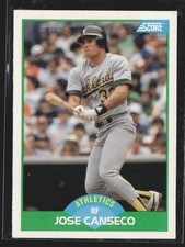 1989 Score #1 Jose Canseco Excellent