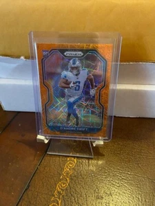 2020 PRIZM FOOTBALL D'ANDRE SWIFT ORANGE ICE PRIZM ROOKIE CARD RC PHILLY EAGLES - Picture 1 of 2