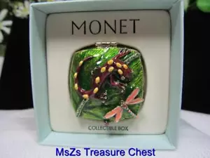 Monet ""Salamander dragonfly"" scatola portaoggetti smalto da collezione * Nuovo con scatola * - Foto 1 di 6