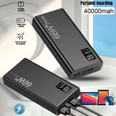 66W 40000mAh Fast External Portable Power Bank Backup Battery Charger For Phone - Image 1 of 4