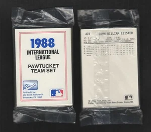 1988 PAWTUCKET RED SOX 26-card ProCards baseball team FACTORY set BOSTON RED SOX - Picture 1 of 3