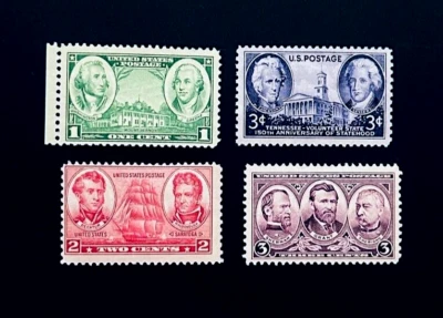 US Stamp Lot - 1937 Army Navy Military Issue 3c Variety Mint OG NH NG r12 - Image 1 of 2