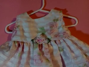GEORGE Baby Girl Dress 6-9 mo. PINK Floral & Layered - Picture 1 of 15