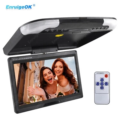 13" Car Screen Monitor LCD TFT Overhead Flip Down Car Ceiling PAL/NTSC 12/24V - Image 1 of 4
