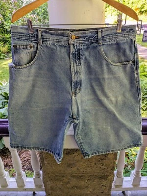 Pantalones Cortos/Pantalones Cortos de Jean Estructura Vintage Años 90*Talla 38*Lavado Claro Foto 1 de 4