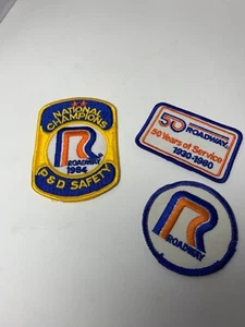 Vintage 1980's Roadway trucking patches National Champions 50 years - Picture 1 of 4