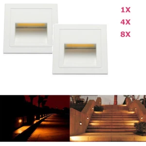 Luces de escalera empotradas de pared de 3W LED luz nocturna de paso lámpara de interior/exterior de aluminio - Imagen 1 de 21