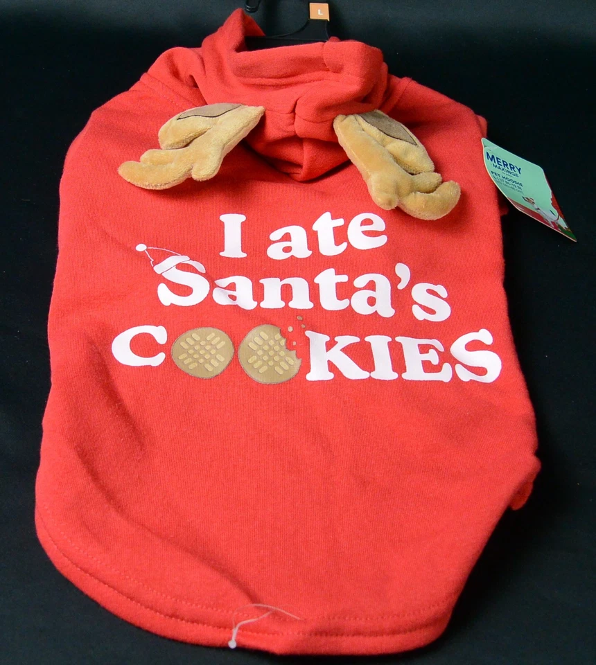 Merry Makings Petco Pet Sweater Holiday Christmas 'I Ate Santas Cookies' Size S - Image 1 of 1