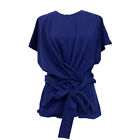 Eloquii Elements Womens Size 14/16 Tie Waist Tee Top Blouse Blue