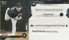 Gerrit Cole NEW YORK YANKEES 2020 TOPPS NOW ROAD TO OPENING DAY OD-38 SP 854