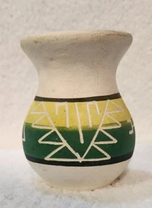 Vintage indianische Keramikvase signiert schwarzes Schwanzhirsch SP-RC South Dakota '77 - Bild 1 von 8