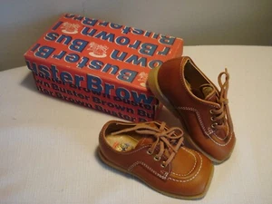 Vintage Buster Brown "Scooter" Leather Girl Shoes- Brown Color- Size 4 1/2 C NIB - Picture 1 of 2