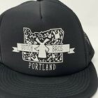 Dutch Bros DB Portland Oregon Map Black Snapback Hat Trucker Cap Mesh Vtg Style