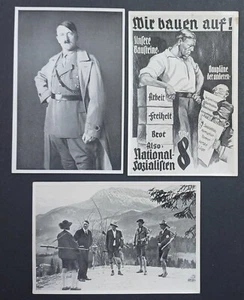 Segunda Guerra Mundial Alemán Tercer Reich Cigarrillos Tabaco Tarjetas Grupo 32 - 3 Tarjetas - Imagen 1 de 2