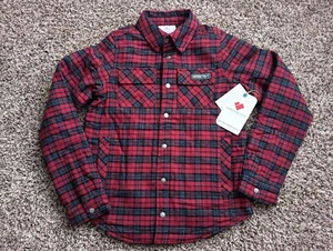 Obermeyer NWT Boy Size 10-12 Red Flannel Shacket Teen Jacket Size Medium 10/12 - Picture 1 of 12