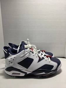 Nike Air Jordan 6 Retro G Golf Olympic White Midnight Navy DV1376-101 sz 8 Men's - Picture 1 of 10