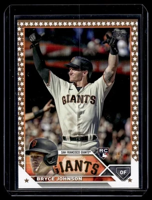 2023 Topps Gold Star Bryce Johnson Rookie San Francisco Giants #571 - Image 1 of 2