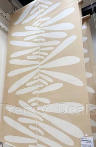 Set di 2 - Ikea RONNVARMAL Tenda a Pannello Cieca Beige/Bianco Foglie 24" x 118" - Foto 1 di 9