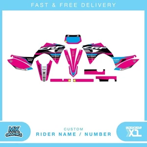 Passend für Honda CRF230F Pink 2019. Benutzerdefinierte MX Vinyl Grafik, Aufkleber Sticker Kit - Bild 1 von 2