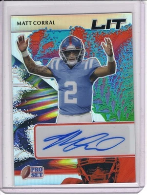 2022 LEAF PRO SET METAL MATT CORRAL ROOKIE/RC AUTO #20/25 *LIT* - Image 1 of 2