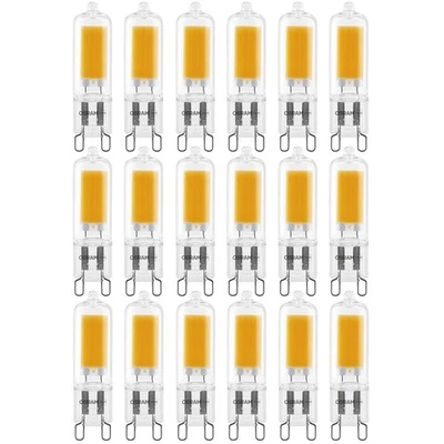 18 x Osram LED Glas Stiftsockellampe 2W = 20W G9 COB klar 200lm warmweiß 2700K - Bild 1 von 4